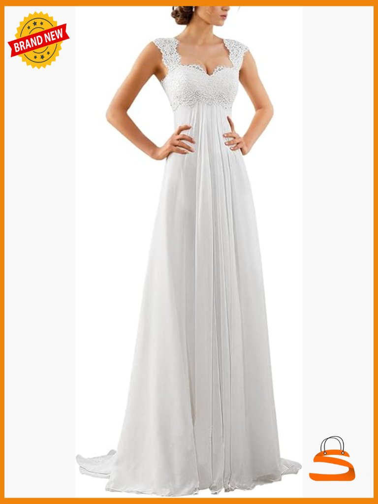 Sleeveless Lace A-Line Bridal Gown With Sweetheart Neckline
